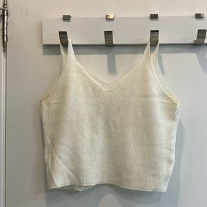 White ribbed tank top